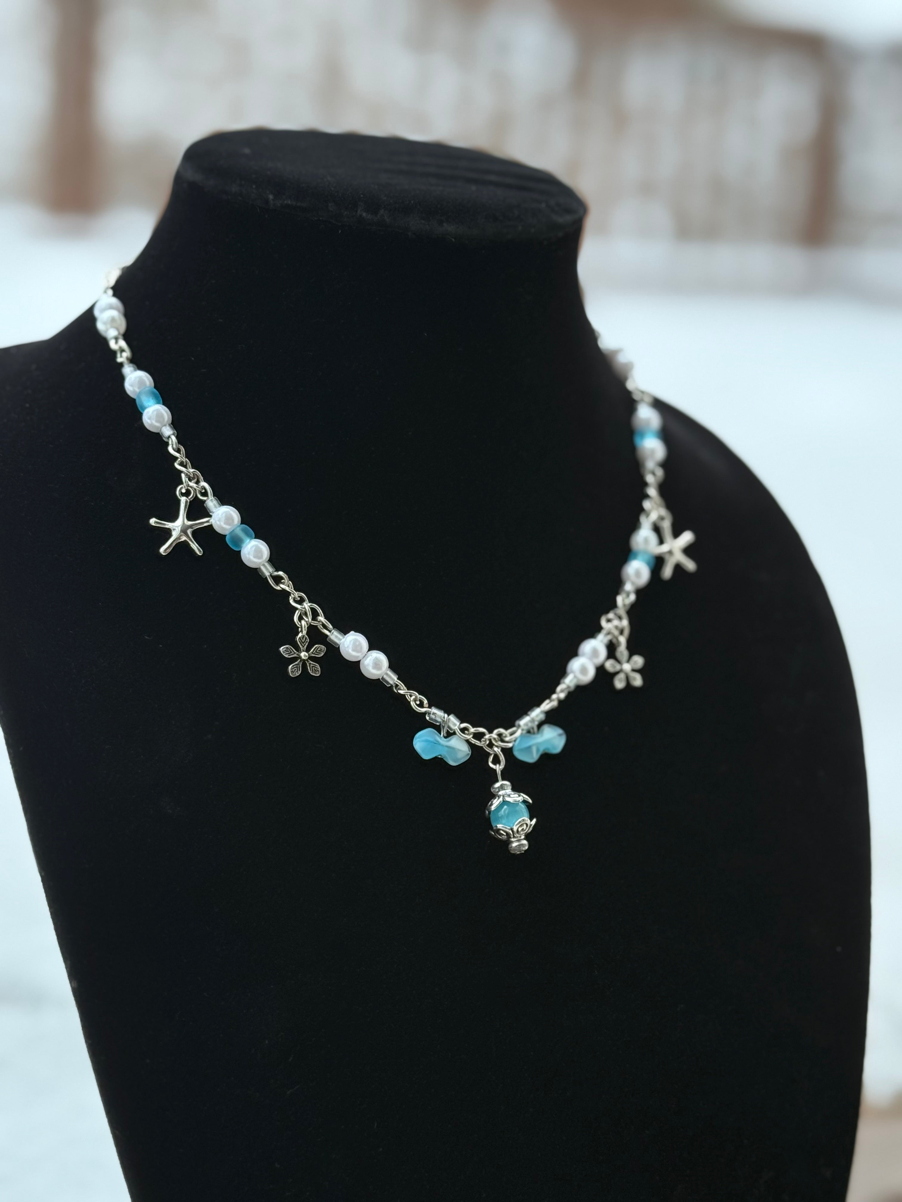 Blue Pearl Necklace