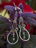 Purple Hooped Earrings