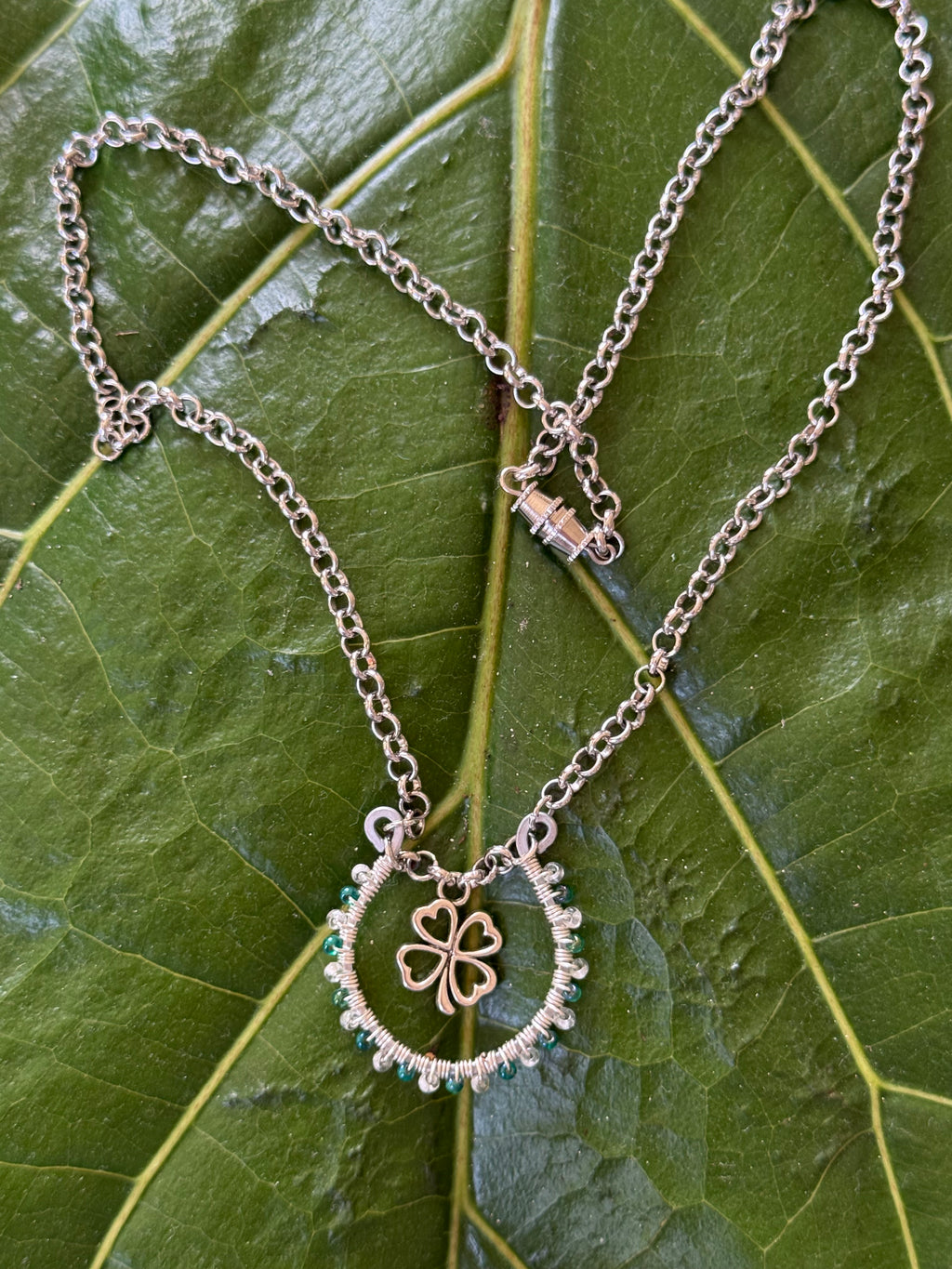 Green Clover Necklace