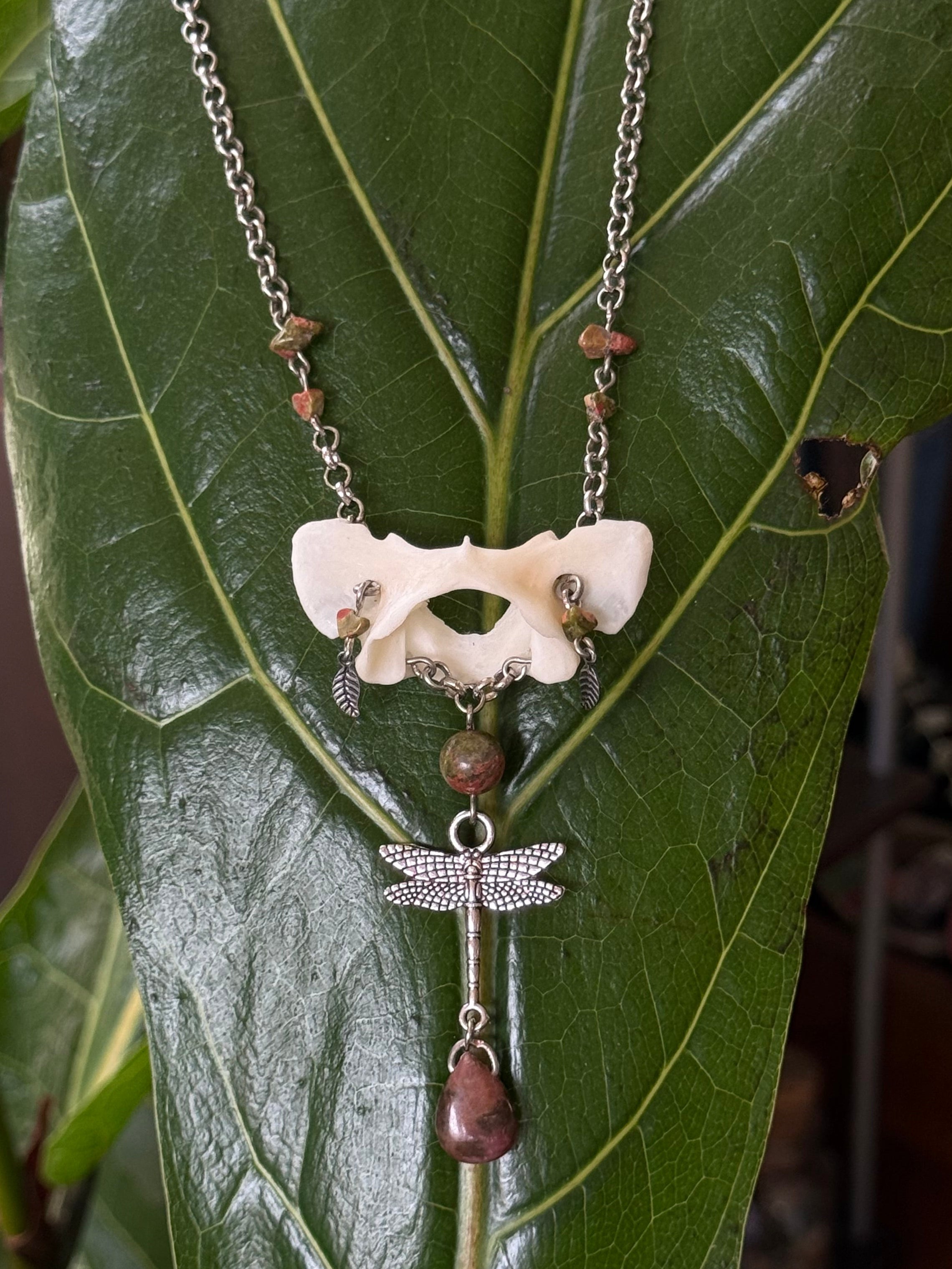 Unakite Bone Necklace