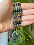 Green and Black Crystal Necklace
